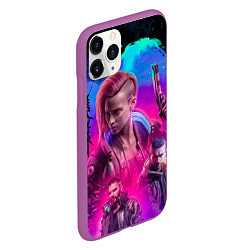 Чехол iPhone 11 Pro матовый Vi Ви Cyberpunk 2077, цвет: 3D-фиолетовый — фото 2