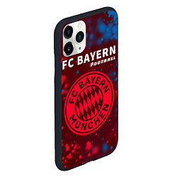Чехол iPhone 11 Pro матовый BAYERN Football Частицы, цвет: 3D-черный — фото 2