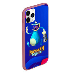 Чехол iPhone 11 Pro матовый Синий globox Rayman, цвет: 3D-малиновый — фото 2