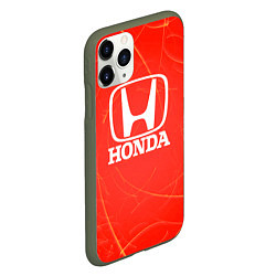 Чехол iPhone 11 Pro матовый Honda хонда, цвет: 3D-темно-зеленый — фото 2