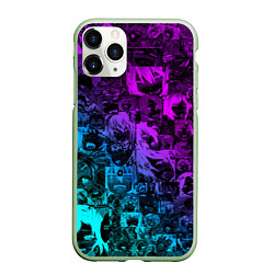 Чехол iPhone 11 Pro матовый AHEGAO NEON GIRL НЕОНОВЫЙ АХЕГАО, цвет: 3D-салатовый