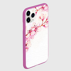 Чехол iPhone 11 Pro матовый Распустившаяся весна, цвет: 3D-фиолетовый — фото 2