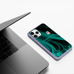 Чехол iPhone 11 Pro матовый Liverpool спорт, цвет: 3D-светло-сиреневый — фото 2