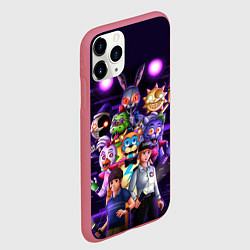 Чехол iPhone 11 Pro матовый Five Nights at Freddys: Security Breach персонажи, цвет: 3D-малиновый — фото 2