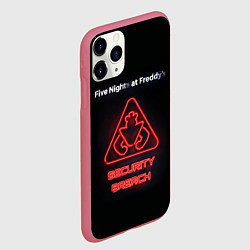 Чехол iPhone 11 Pro матовый Five Nights at Freddys: Security Breach logo, цвет: 3D-малиновый — фото 2