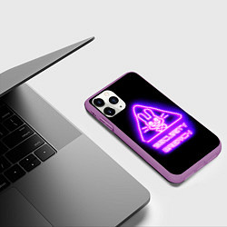 Чехол iPhone 11 Pro матовый Five Nights at Freddys: Security Breach логотип, цвет: 3D-фиолетовый — фото 2