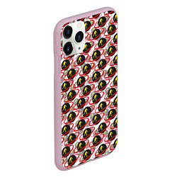 Чехол iPhone 11 Pro матовый БИАТЛОН ЛОГО ПАТТЕРН, цвет: 3D-розовый — фото 2