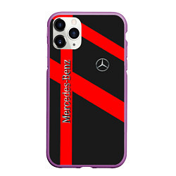 Чехол iPhone 11 Pro матовый Mercedes мерседес amg, цвет: 3D-фиолетовый