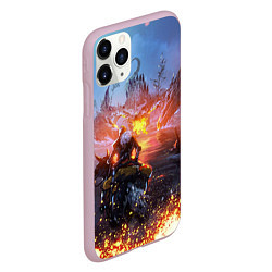 Чехол iPhone 11 Pro матовый ELDEN RING БИТВА С ДРАКОНОМ, цвет: 3D-розовый — фото 2