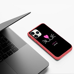 Чехол iPhone 11 Pro матовый Cats mom, цвет: 3D-красный — фото 2
