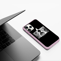 Чехол iPhone 11 Pro матовый МОБ ПСИХО PSYCHO, цвет: 3D-розовый — фото 2