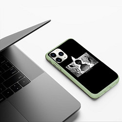 Чехол iPhone 11 Pro матовый МОБ ПСИХО PSYCHO, цвет: 3D-салатовый — фото 2