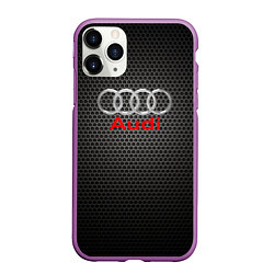 Чехол iPhone 11 Pro матовый Audi карбон