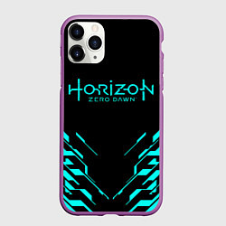 Чехол iPhone 11 Pro матовый HORIZON ZERO DAWN NEON, цвет: 3D-фиолетовый