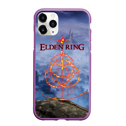 Чехол iPhone 11 Pro матовый Elden Ring, Logo, цвет: 3D-фиолетовый