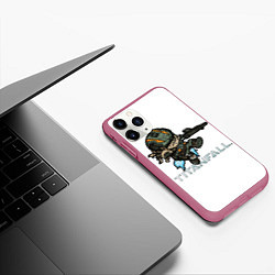 Чехол iPhone 11 Pro матовый Титанфол арт мультяшный TITANFALL, цвет: 3D-малиновый — фото 2