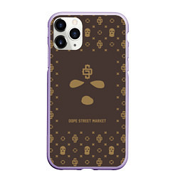 Чехол iPhone 11 Pro матовый Узор Monogramm Phantom Ski Mask Dope Street Market, цвет: 3D-светло-сиреневый