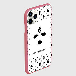 Чехол iPhone 11 Pro матовый Узор White Phantom Ski Mask Dope Street Market, цвет: 3D-малиновый — фото 2