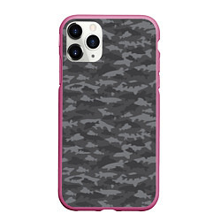 Чехол iPhone 11 Pro матовый Тёмно-Серый Камуфляж Рыбака