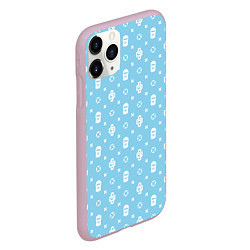 Чехол iPhone 11 Pro матовый Узор Sky Blue Dope Ski Mask Camo Dope Street Marke, цвет: 3D-розовый — фото 2