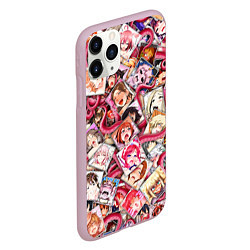 Чехол iPhone 11 Pro матовый Ахегао с щупальцами в цвете, цвет: 3D-розовый — фото 2
