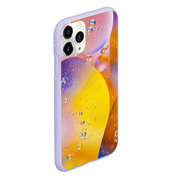 Чехол iPhone 11 Pro матовый Градиент Яркие Пузыри, цвет: 3D-светло-сиреневый — фото 2