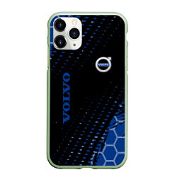 Чехол iPhone 11 Pro матовый Volvo - Вольво Sport соты