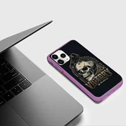 Чехол iPhone 11 Pro матовый Вальхалла Ворон, цвет: 3D-фиолетовый — фото 2