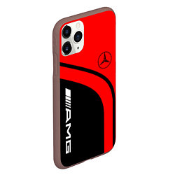 Чехол iPhone 11 Pro матовый AMG MERCEDES RED, цвет: 3D-коричневый — фото 2