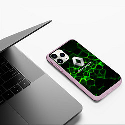 Чехол iPhone 11 Pro матовый RENAULT abstraction, цвет: 3D-розовый — фото 2