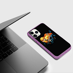 Чехол iPhone 11 Pro матовый Зеницу Дыхание грома, цвет: 3D-фиолетовый — фото 2