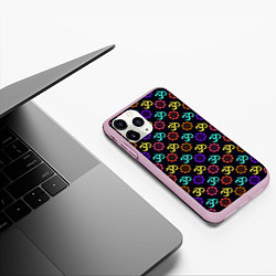 Чехол iPhone 11 Pro матовый Мантра - ОМ, цвет: 3D-розовый — фото 2
