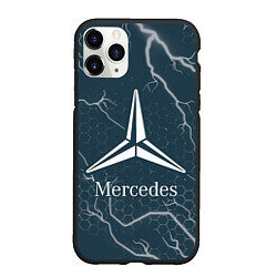 Чехол iPhone 11 Pro матовый MERCEDES - ЗВЕЗДА Молнии, цвет: 3D-черный