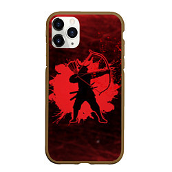 Чехол iPhone 11 Pro матовый Лучник Самурай Кровавый Bloody Samurai, цвет: 3D-коричневый