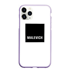 Чехол iPhone 11 Pro матовый MALEVICH, цвет: 3D-светло-сиреневый
