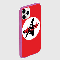 Чехол iPhone 11 Pro матовый Алиса Символика, цвет: 3D-фиолетовый — фото 2