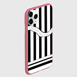 Чехол iPhone 11 Pro матовый ОБАНАЙ ИГУРО ХАЁРИ, цвет: 3D-малиновый — фото 2