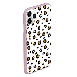 Чехол iPhone 11 Pro матовый Пятна леопарда leopard spots, цвет: 3D-розовый — фото 2