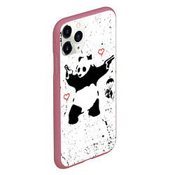 Чехол iPhone 11 Pro матовый BANKSY БЭНКСИ панда, цвет: 3D-малиновый — фото 2