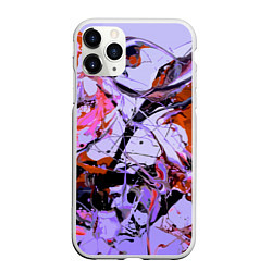 Чехол iPhone 11 Pro матовый Color abstraction Pattern Vanguard, цвет: 3D-белый