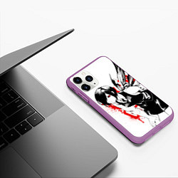 Чехол iPhone 11 Pro матовый ТОУКА TOKYO GHOUL, цвет: 3D-фиолетовый — фото 2