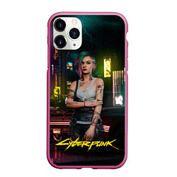 Чехол iPhone 11 Pro матовый Judy cyberpunk2077