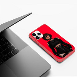 Чехол iPhone 11 Pro матовый МИКАСА АККЕРМАН Атака Титанов модная, цвет: 3D-красный — фото 2