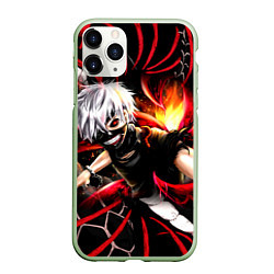 Чехол iPhone 11 Pro матовый Tokyo Ghoul Токийский Гуль Red Snake, цвет: 3D-салатовый