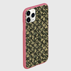 Чехол iPhone 11 Pro матовый Камуфляж с Сеткой, цвет: 3D-малиновый — фото 2