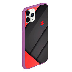 Чехол iPhone 11 Pro матовый SUZUKI abstraction, цвет: 3D-фиолетовый — фото 2