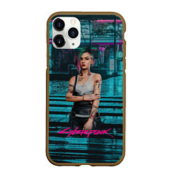 Чехол iPhone 11 Pro матовый Джуди сyberpunk2077, цвет: 3D-коричневый