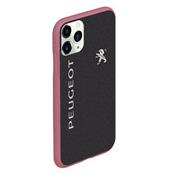 Чехол iPhone 11 Pro матовый Peugeot пежо, цвет: 3D-малиновый — фото 2