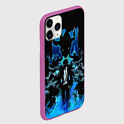 Чехол iPhone 11 Pro матовый Поднятие уровня в одиночку Со Джинву, цвет: 3D-фиолетовый — фото 2
