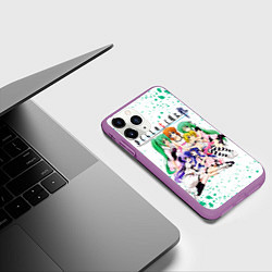 Чехол iPhone 11 Pro матовый Когда плачут цикады: Карма, персонажи, цвет: 3D-фиолетовый — фото 2